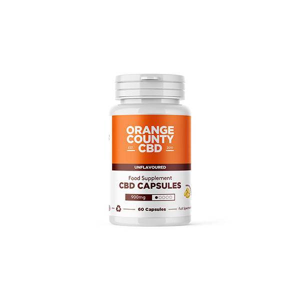 Orange County CBD 900mg Full Spectrum CBD Capsules - 60 Caps - Natural Euphoria