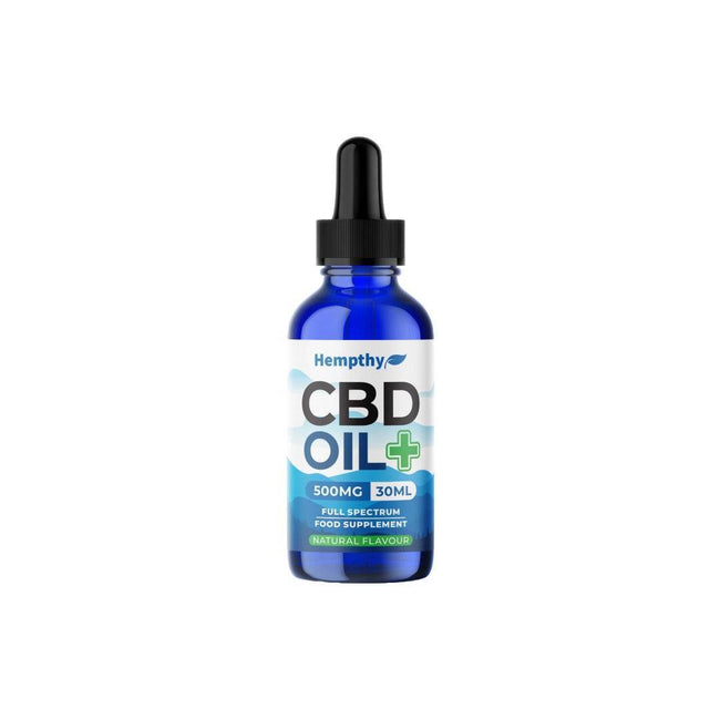 Hempthy 500mg CBD Oil Full Spectrum Natural - 30ml - Natural Euphoria