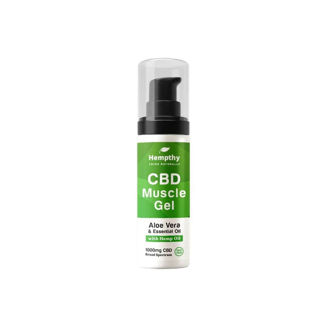 Hempthy 1000mg Broad Spectrum CBD Muscle Gel - 50g - Natural Euphoria