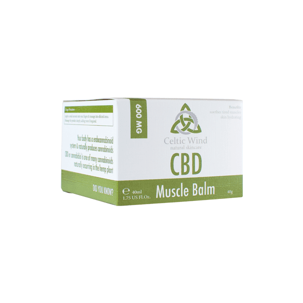 Celtic Wind Crops 600mg CBD Muscle Balm - 40ml (BUY 1 GET 1 FREE) - Natural Euphoria