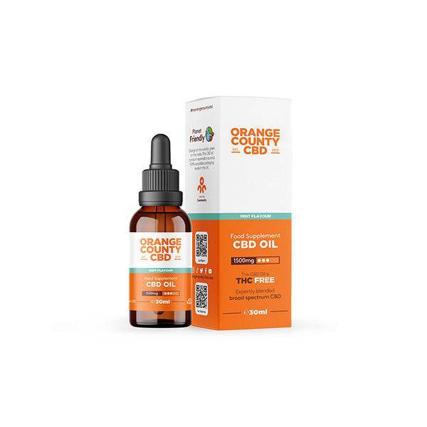 Orange County CBD 1500mg Flavoured Tincture Oil 30ml - Natural Euphoria