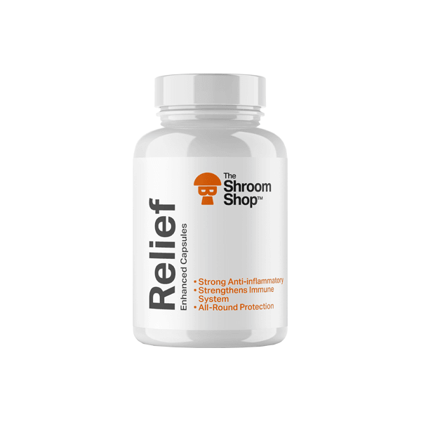 The Shroom Shop Enhanced Relief 67500mg Capsules - 90 Caps - Natural Euphoria