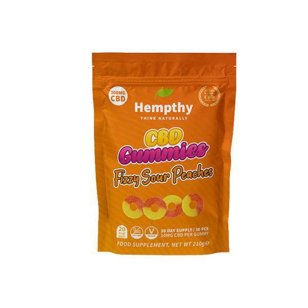Hempthy 300mg CBD Gummies 30 Ct Pouch - Natural Euphoria