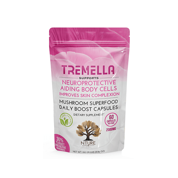 NTURE 2000mg Tremella Mushroom Capsules - 60 Caps - Natural Euphoria