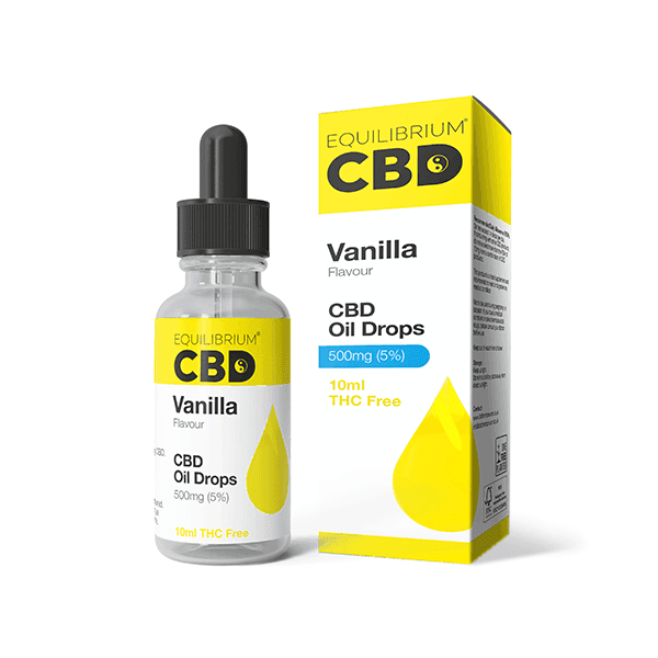 500mg Equilibrium CBD Oil 10ml - Vanilla Flavour - Natural Euphoria