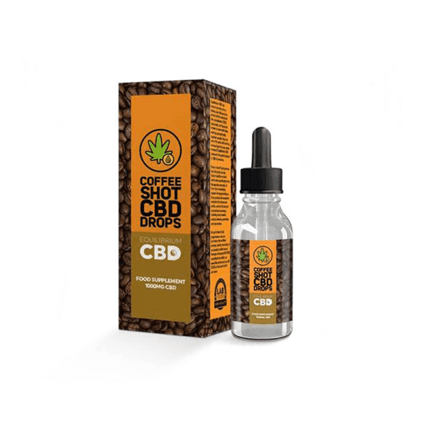 1000mg Equilibrium CBD Oil 10ml - Coffee Shot Drops - Natural Euphoria