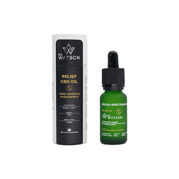 Dr Watson 1500mg Broad-Spectrum Relief CBD Oil 20ml - Natural Euphoria