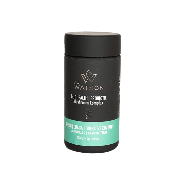 Dr Watson Gut Health & Probiotic Mushroom Capsules - 60 Caps - Natural Euphoria