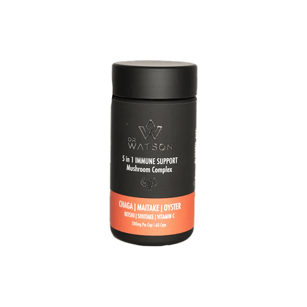 Dr Watson 5 in 1 Immune Support Mushroom Complex Capsules - 60 Capsules - Natural Euphoria