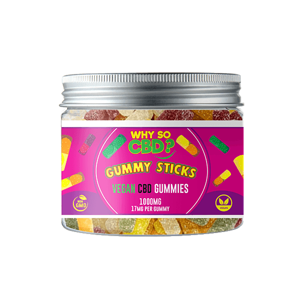 Why So CBD? 1000mg Broad Spectrum CBD Small Vegan Gummies - 11 Flavours - Natural Euphoria