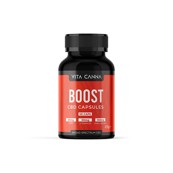 Vita Canna 1000mg Broad Spectrum CBD Vegan Capsules - 50 Caps - Natural Euphoria