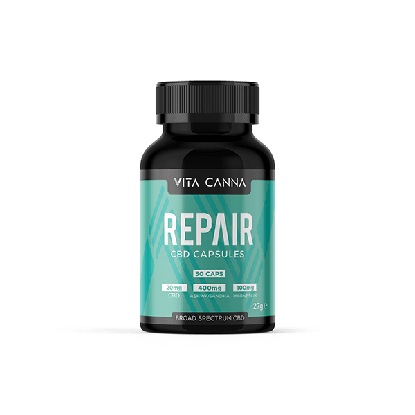Vita Canna 1000mg Broad Spectrum CBD Vegan Capsules - 50 Caps - Natural Euphoria