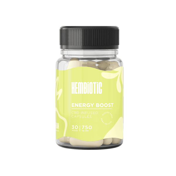 Hembiotic 750mg CBD Capsules - 30 Caps - Natural Euphoria