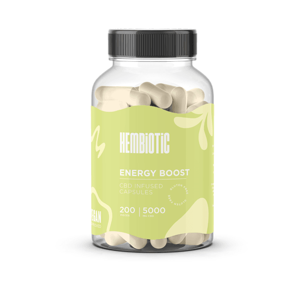 Hembiotic 5000mg Bulk CBD Capsules - 200 Caps - Natural Euphoria