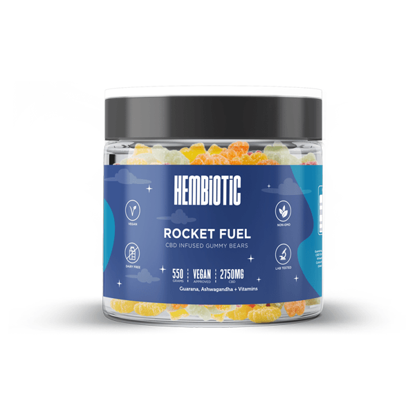Hembiotic 2750mg Bulk CBD Gummy Bears - 550g - Natural Euphoria