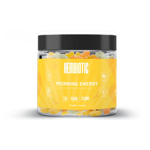 Hembiotic 2750mg Bulk CBD Gummy Bears - 550g - Natural Euphoria