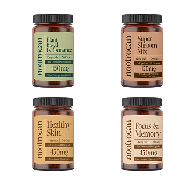 Nootrocan 450mg Full Spectrum CBD Nootropic Capsules - 30 Caps - Natural Euphoria