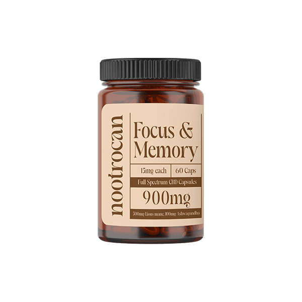 Nootrocan 900mg Full Spectrum CBD Nootropic Capsules - 60 Caps - Natural Euphoria