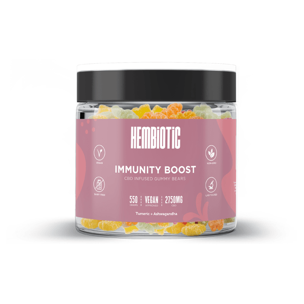 Hembiotic 2750mg Bulk CBD Gummy Bears - 550g - Natural Euphoria