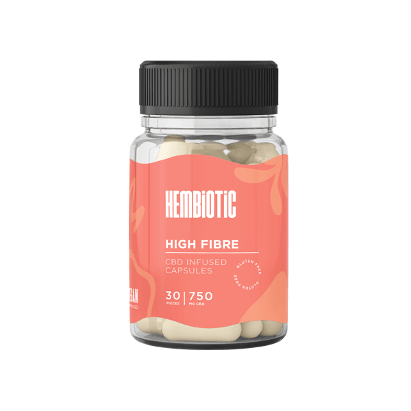 Hembiotic 750mg CBD Capsules - 30 Caps - Natural Euphoria