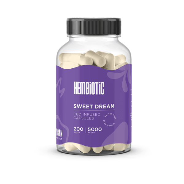 Hembiotic 5000mg Bulk CBD Capsules - 200 Caps - Natural Euphoria