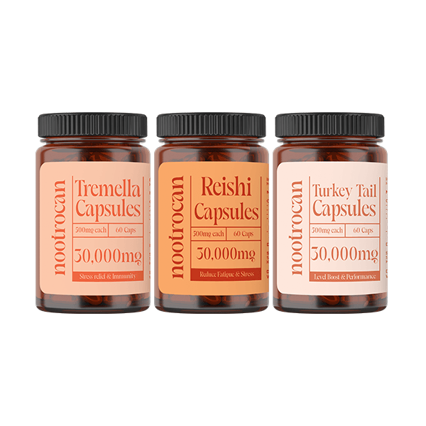 Nootrocan 30000mg Nootropic Vegan Mushroom Capsules - 60 Caps - Natural Euphoria