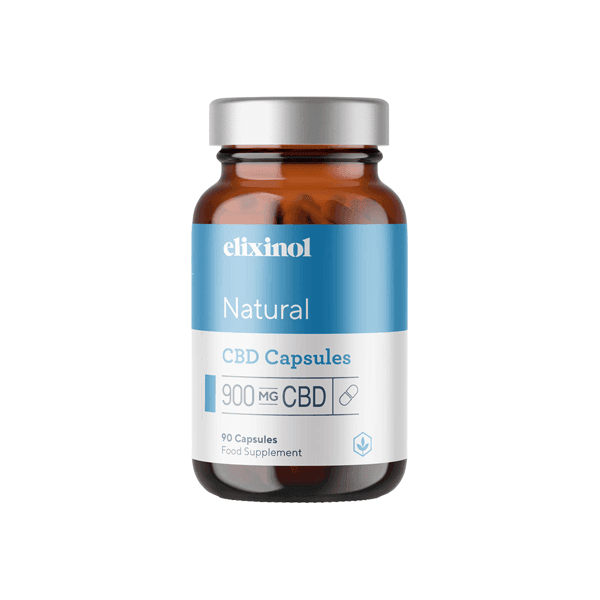 Elixinol 900mg CBD Hemp Oil Natural Capsules - 90 Caps - Natural Euphoria