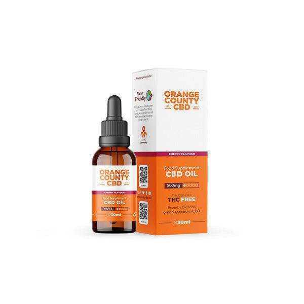 Orange County CBD 500mg Flavoured Tincture Oil 30ml - Natural Euphoria