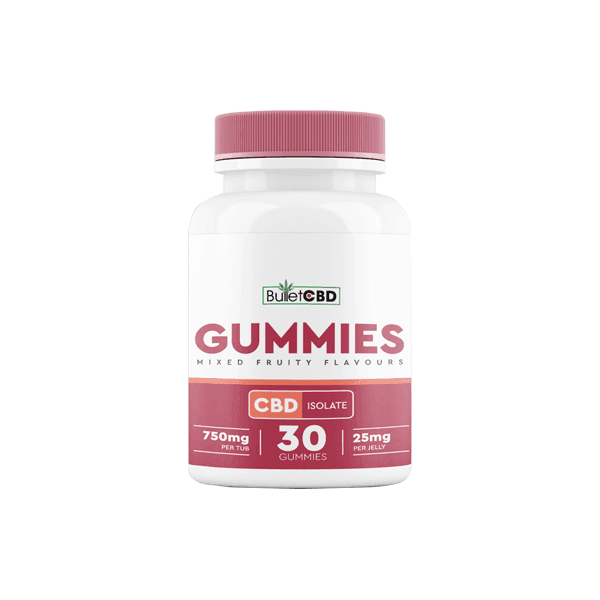 Bullet CBD 750mg CBD Isolate Gummies - 30 Pieces - Natural Euphoria