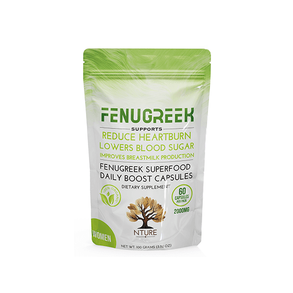 NTURE 2000mg Fenugreek Womens Capsules - 60 Caps - Natural Euphoria