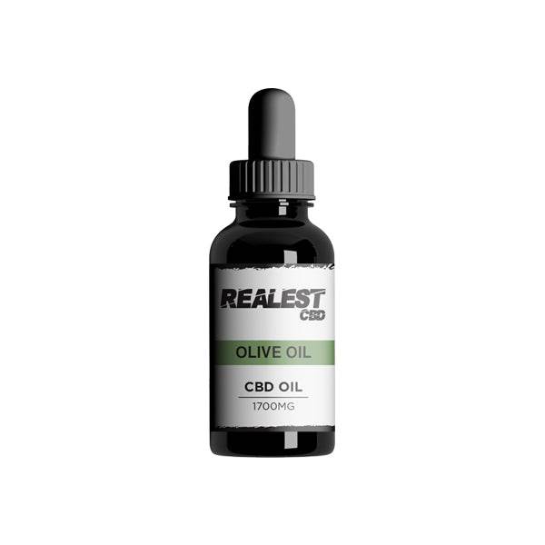 Realest CBD 1700mg Broad Spectrum CBD Olive Oil - 30ml (BUY 1 GET 1 FREE) - Natural Euphoria