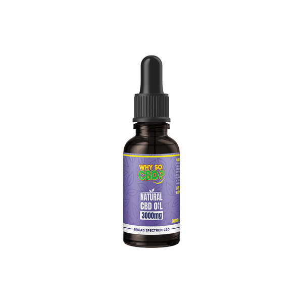 Why So CBD? 3000mg Broad-Spectrum CBD Natural Oil - 30ml - Natural Euphoria