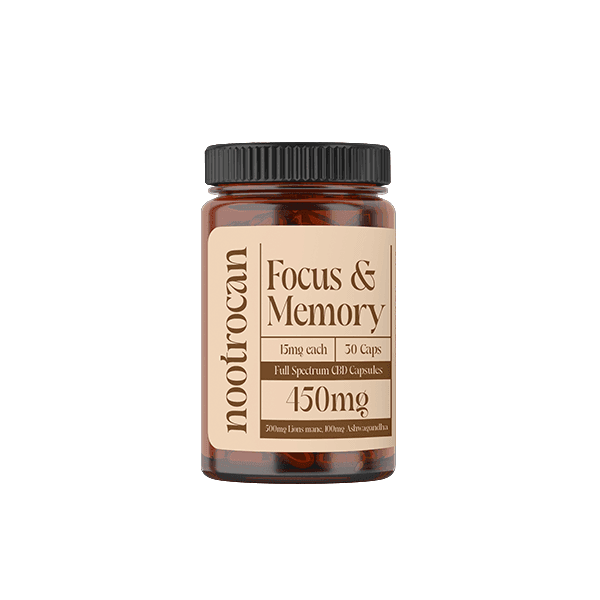 Nootrocan 450mg Full Spectrum CBD Nootropic Capsules - 30 Caps - Natural Euphoria