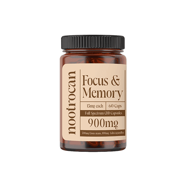 Nootrocan 900mg Full Spectrum CBD Nootropic Capsules - 60 Caps - Natural Euphoria