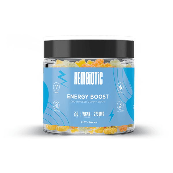 Hembiotic 2750mg Bulk CBD Gummy Bears - 550g - Natural Euphoria