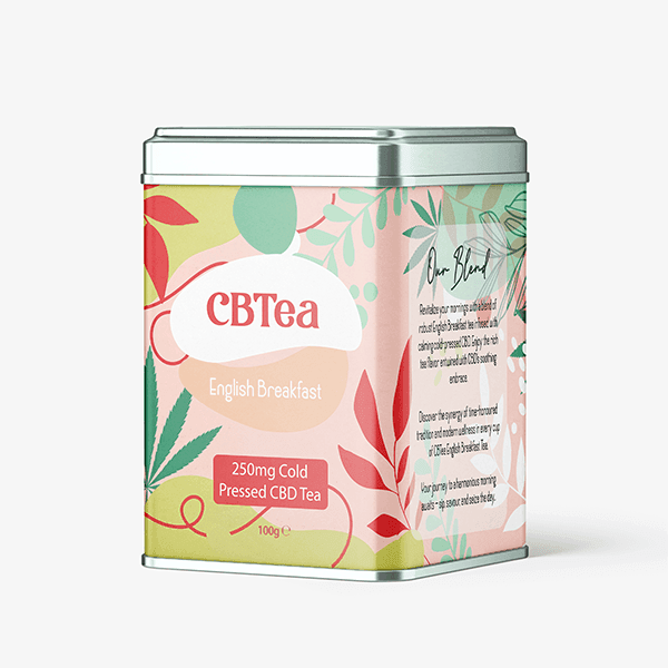 CBTea 250mg Cold Pressed Full Spectrum CBD English Breakfast Tea - 100g - Natural Euphoria