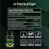 Herbalign Shilajit & Ashwagandha Capsules – Natural Vitality, Stamina & Stress Support | 1000mg High-Strength Formula