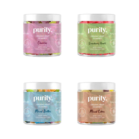 Purity 120mg Full-Spectrum CBD Vegan Gummies 150g - Natural Euphoria