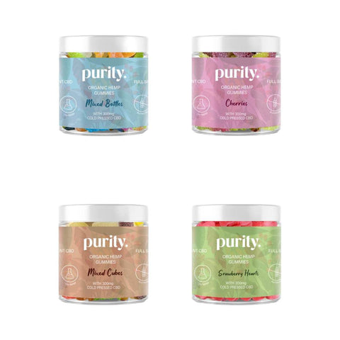 Purity 300mg Full-Spectrum CBD Vegan Gummies 150g - Natural Euphoria