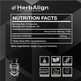 Herbalign Gas Support Capsules – 1000mg Activated Charcoal for Bloating, Digestive Relief & Gut Health