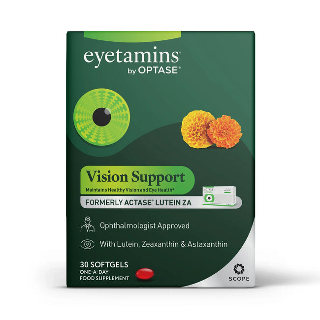 EyeVitamins® by OPTASE® Vision Support 360 Softgels | 12-Month Supply | Lutein, Zeaxanthin & Astaxanthin