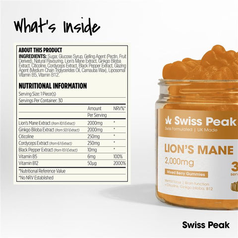 Lion's Mane Gummies | 2000mg 30 Pack