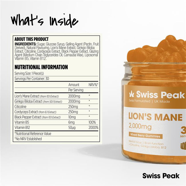 Lion's Mane Gummies | 2000mg 30 Pack