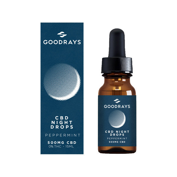 Goodrays 500mg CBD Peppermint Night Drops - 15ml