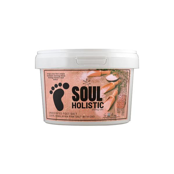 Soul Holistic 100mg CBD Himalayan Pink Salt Unscented Foot Salt - 500g