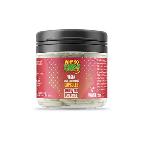 Why So CBD? 1800mg CBD Vegan Capsules - 30 Caps